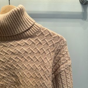 Beige Turtleneck Sweater